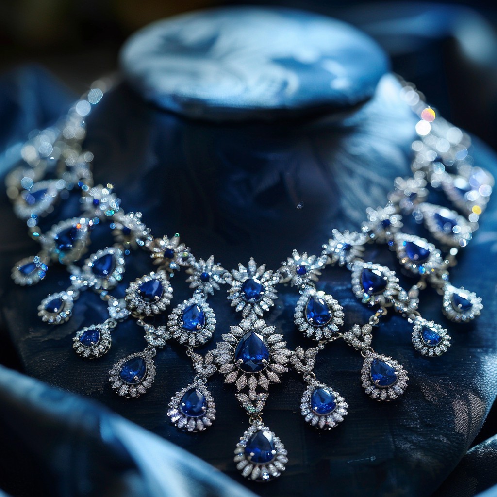 Sapphire Diamond Necklace
